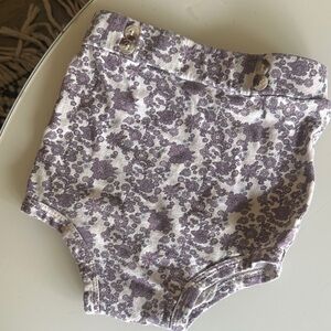Kate Quinn Organic Cotton Purple Lavender Floral Kids Bloomers Shorts 2T
